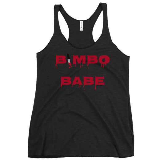 "Bimbo Babe" Red Spooky Racerback Tank Top
