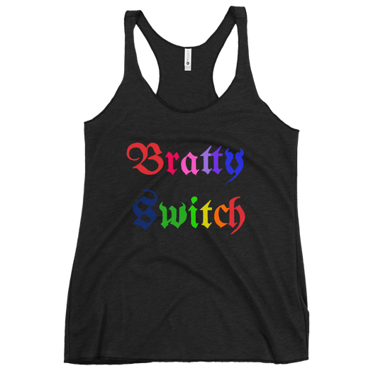 "Bratty Switch" Rainbow Racerback Tank Top